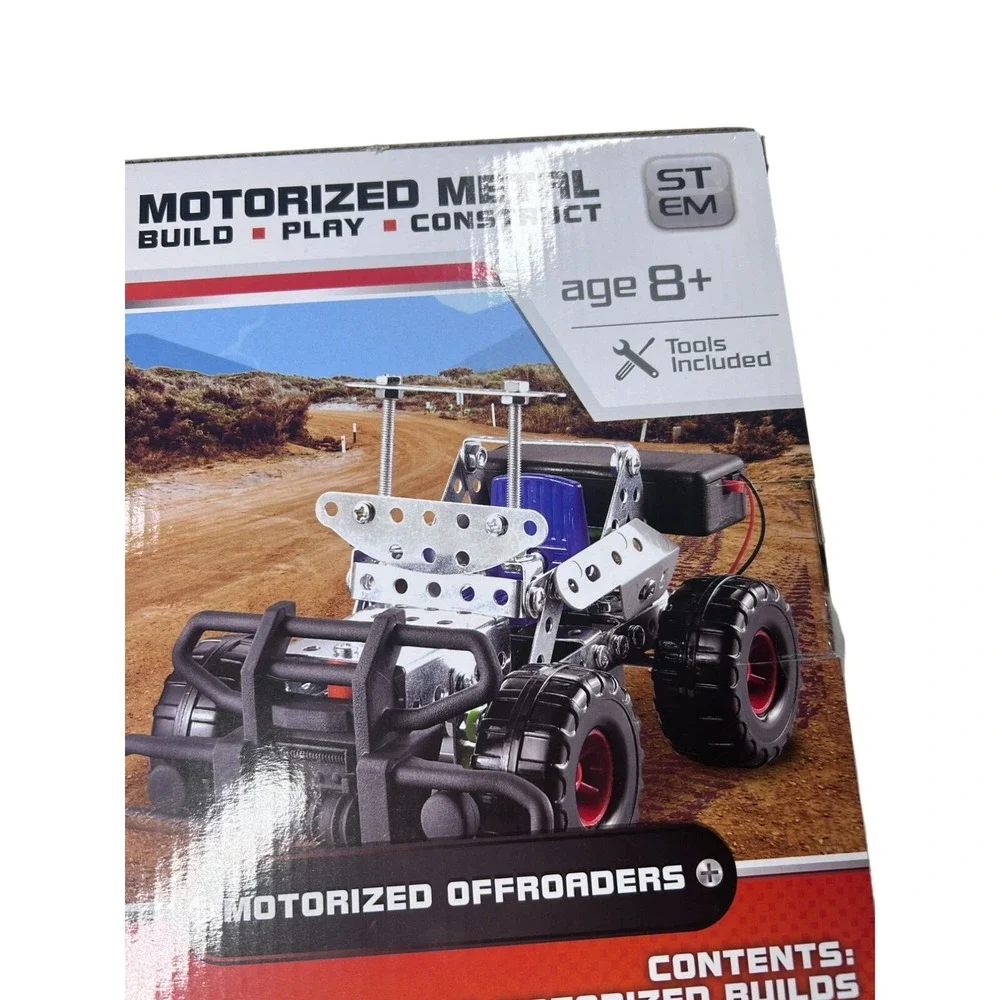 Metal Tech 2 In 1 Motorized Metal Build & Play Construction Set Real Metal Parts